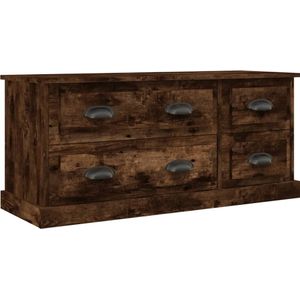 vidaXL Tv-meubel 100x35,5x45 cm bewerkt hout gerookt eikenkleurig
