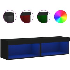 vidaXL Tv-meubels met LED-verlichting 2 st 60x30x30 cm zwart