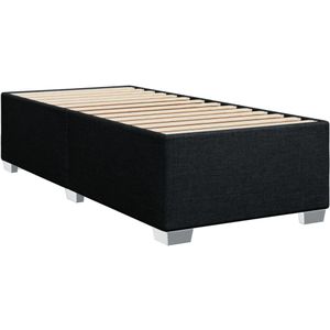 vidaXL Bedframe zonder matras 100x200 cm stof zwart