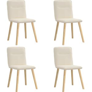 vidaXL Eetkamerstoelen 4 st linnen