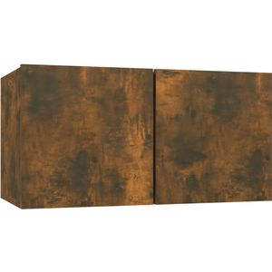 vidaXL-Tv-meubel-hangend-60x30x30-cm-bewerkt-hout-gerookt-eikenkleurig