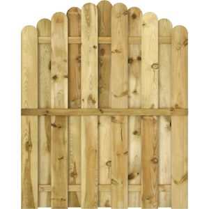 <p>Onze stevige houten omheining met gebogen ontwerp straalt een rustieke charme uit en is een ideaal entreepunt voor de omheining van je tuin of patio.</p>
<p>Deze duurzame tuinpoort is vervaardigd van grenenhout dat milieuvriendelijk is.</p>
<p>Het geïmpregneerde grenenhout is slijtvast, weerbestendig en rotwerend.</p>
<p>Hij bestaat uit verticale palen en horizontale en diagonale dwarsstukken, waardoor de tuinpoort stevig, stabiel en duurzaam is.</p>
<p>Onze toegangspoort is gemakkelijk te monteren met de bijgeleverde spijkers.</p>
<p>Opmerking 1): de scharnieren en de haak worden niet meegeleverd.</p>
<p>Opmerking 2): hout is een natuurlijk product en kan daardoor oneffenheden vertonen.</p>
<ul>
  <li>Materiaal: grenenhout, groen geïmpregneerd</li>
  <li>Afmetingen: 100 x 125 cm (B x H)</li>
  <li>Gebogen ontwerp</li>
  <li>Milieuvriendelijk</li>
  <li>Weer- en rotbestendig</li>
</ul>