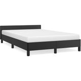 VidaXL Bedframe met Hoofdbord Kunstleer Zwart 120x200 cm