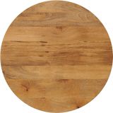 vidaXL Tafelblad rond Ø 90x3,8 cm massief ruw mangohout