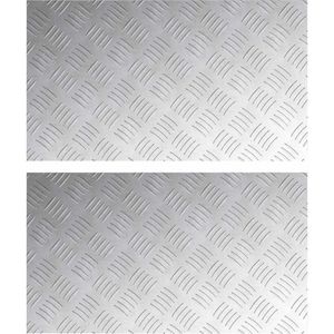 vidaXL Aluminium Antislip Tegels 2 stuks 70x40 cm