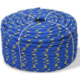 vidaXL Boot touw 14 mm 50 m polypropyleen blauw