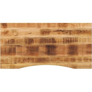vidaXL Bureaublad met ronding 140x60x2,5 cm massief ruw mangohout