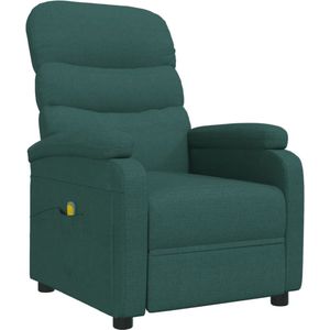 vidaXL Massagestoel stof donkergroen