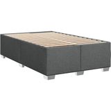 vidaXL - Boxspring - met - matras - stof - donkergrijsx190 - cm