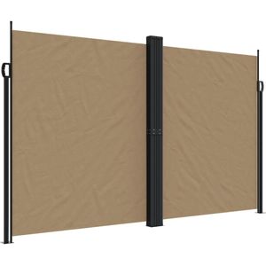 vidaXL Windscherm uittrekbaar 200x1000 cm taupe