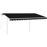 vidaXL Luifel automatisch met LED en windsensor 4x3 m antracietkleurig
