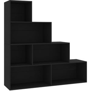 vidaXL Boekenkast/kamerscherm 155x24x160 cm bewerkt hout zwart