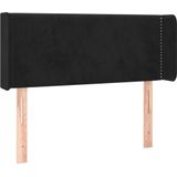 vidaXL Hoofdbord LED 83x16x78/88 cm fluweel zwart