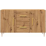 vidaXL Dressoir 100x36x60 cm bewerkt hout artisanaal eikenkleurig