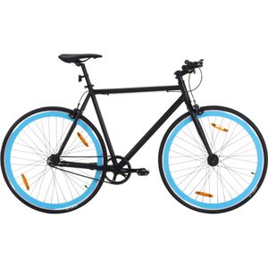 vidaXL Fiets met vaste versnelling 700 c 51 cm zwart en blauw