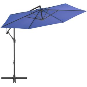 vidaXL Zweefparasol met aluminium paal 300 cm blauw