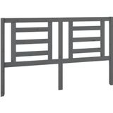 vidaXL Hoofdbord 156x4x100 cm massief grenenhout grijs