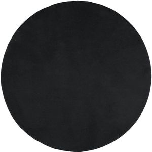 vidaXL Vloerkleed OVIEDO laagpolig Ø 100 cm zwart