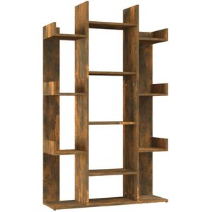 vidaXL-Boekenkast-86x25,5x140-cm-bewerkt-hout-gerookt-eikenkleurig