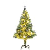 vidaXL Kunstkerstboom 150 LED's kerstballen en sneeuw 150 cm