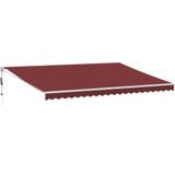 vidaXL Luifel automatisch uittrekbaar 500x300 cm bordeauxrood
