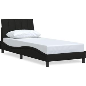 vidaXL Bedframe zonder matras 80x200 cm stof zwart