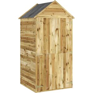 vidaXL Tuinschuur met deur 107x107x220 cm geïmpregneerd grenenhout