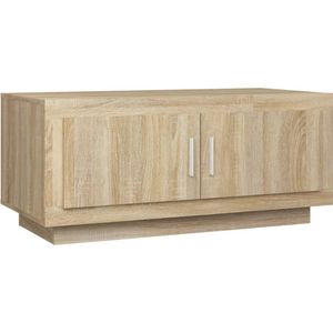 VidaXL Salontafel 102x50x45 cm - Bewerkt Hout - Sonoma Eikenkleurig