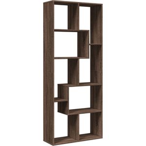 vidaXL Kamerscherm / boekenkast 67x25x161,5 cm hout bruin eikenkleur
