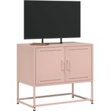 vidaXL Tv-meubel 68,5x39x60,5 cm staal roze