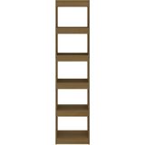 vidaXL Boekenkast / kamerscherm 40x30x167,5 cm grenenhout honingbruin