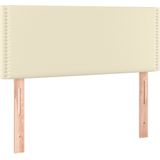 vidaXL Hoofdbord LED 100x5x78/88 cm Kunstleer Crèmekleurig