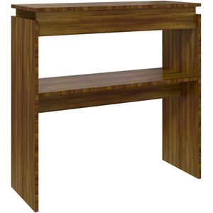 vidaXL Wandtafel 80x30x80 cm bewerkt hout bruin eikenkleur