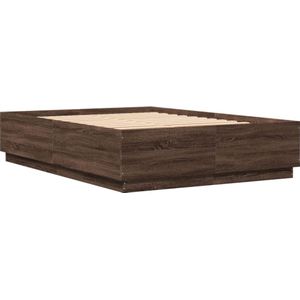 vidaXL Bedframe bewerkt hout bruin eikenkleur 120x200 cm