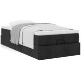vidaXL Ottoman bed met matras 80x200cm stof zwart