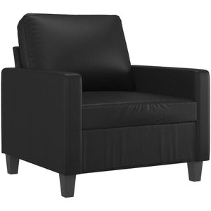 vidaXL Fauteuil 60 cm kunstleer zwart