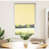vidaXL Rolgordijn verduisterend 80x130 cm stofbreedte 75,7cm geel