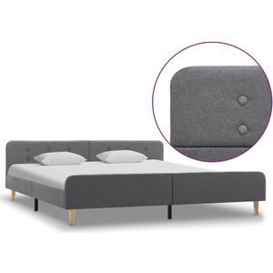 vidaXL Bedframe stof lichtgrijs 180x200 cm