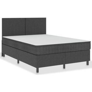 vidaXL Boxspringframe stof grijs 140x200 cm