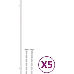 vidaXL Handvatten 5 st 480 mm roestvrij staal zilverkleurig