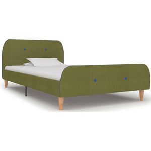 vidaXL Bedframe stof groen 90x200 cm