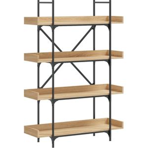 vidaXL Boekenkast 4-laags 100x33x145,5 cm bewerkt hout sonoma eiken