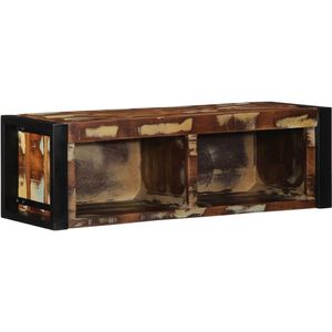 vidaXL Tv-meubel 80x30x25 cm massief gerecycled hout meerkleurig