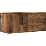 vidaXL Tv-meubel 80x34x35,5 cm bewerkt hout oud houtkleurig