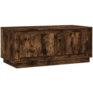 vidaXL Salontafel 102x50x44 cm bewerkt hout gerookt eikenkleurig