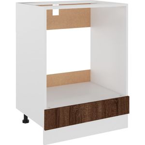 vidaXL Ovenkast 60x46x81,5 cm bewerkt hout bruin eikenkleur