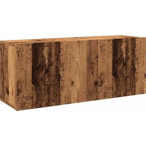 vidaXL Tv-meubel wandgemonteerd 100x30x41 cm oud houtkleurig