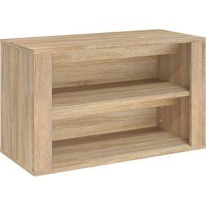 vidaXL-Schoenenrek-75x35x45-cm-bewerkt-hout-sonoma-eikenkleurig