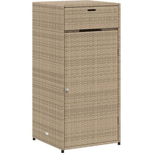 vidaXL Tuinkast 55x55x111 cm poly rattan beige