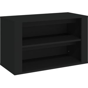 VidaXL Schoenenrek 75x35x45 cm - Bewerkt Hout - Zwart